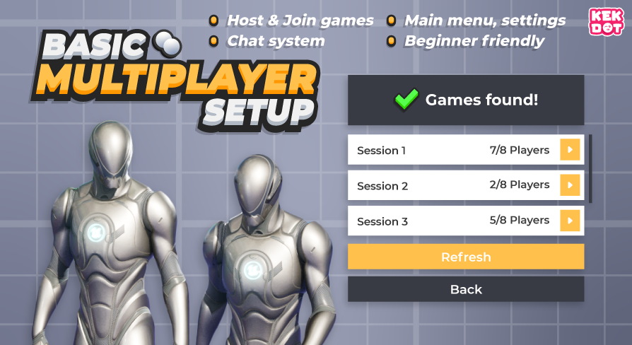 Lobby Basic Basic Multiplayer Setup - Lobby/Sessions - By Kekdot | Fab