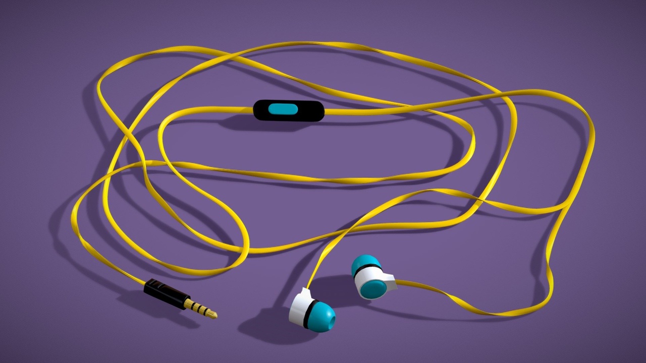 Media 1 for listing Wired Earphones - Handsfree - Low Poly 3D