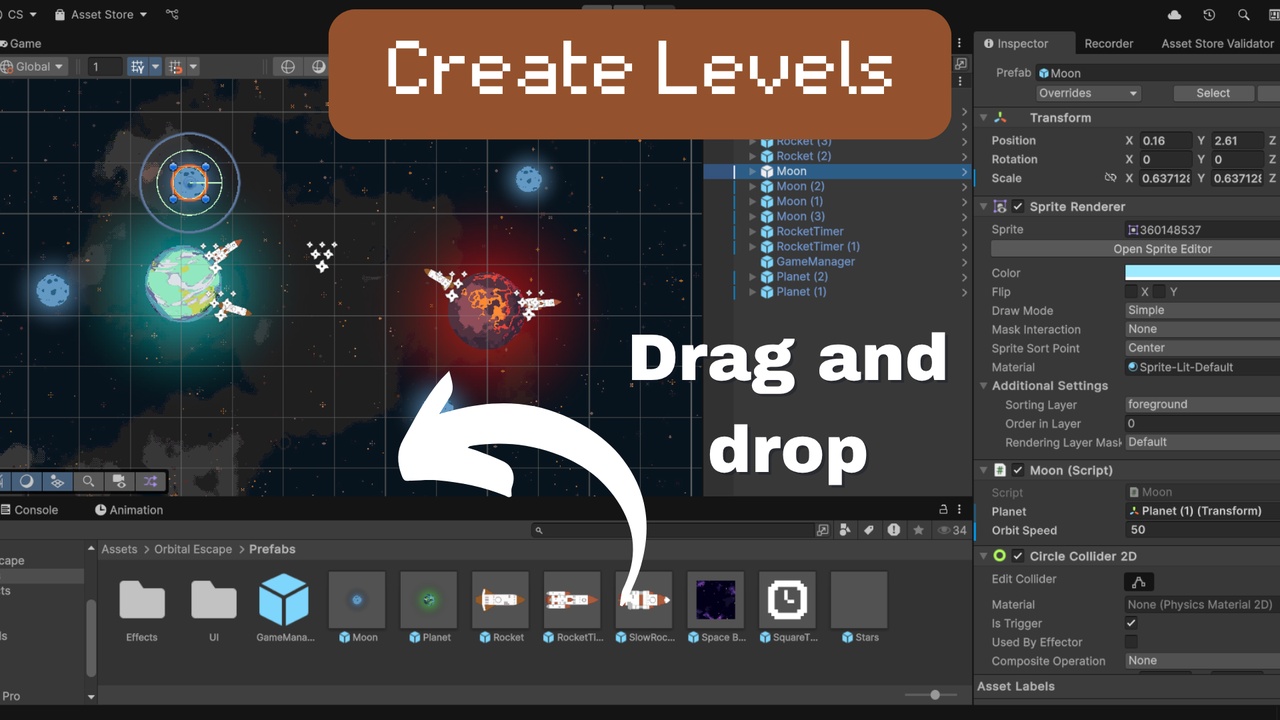 Media 1 for listing Orbital Escape Unity Game Template - Launch Rockets