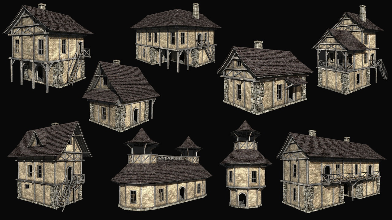 Media 1 for listing Fantasy Generic Medieval Houses