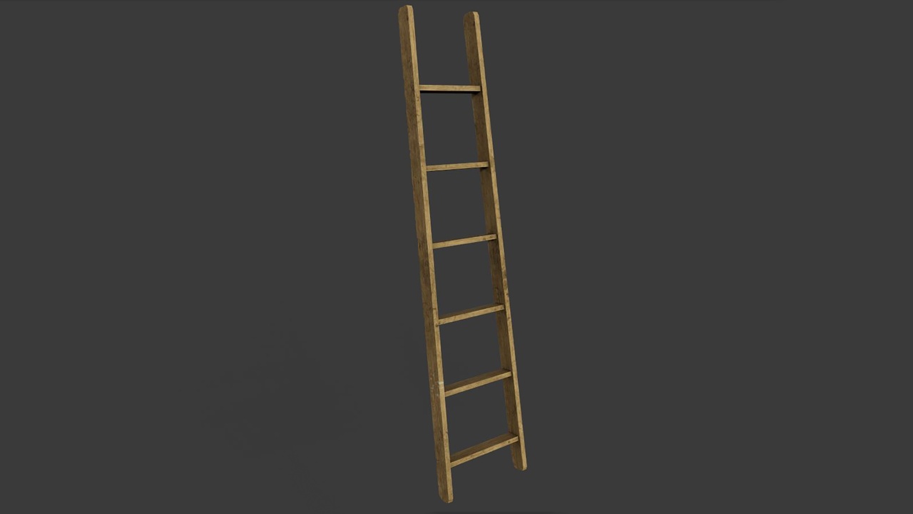 Media 1 for listing Wooden Ladder Low poly