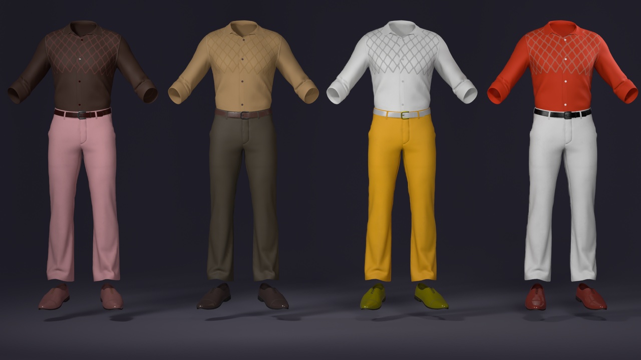 Media 1 for listing MetaOutfits – Party Wear – Classic Male Outfit