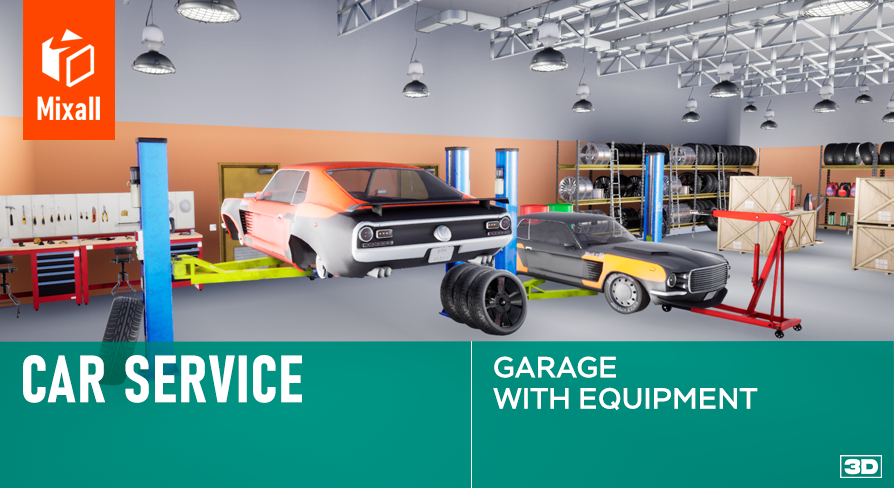 Service Garage Names Car service - garage with equipment | Fab