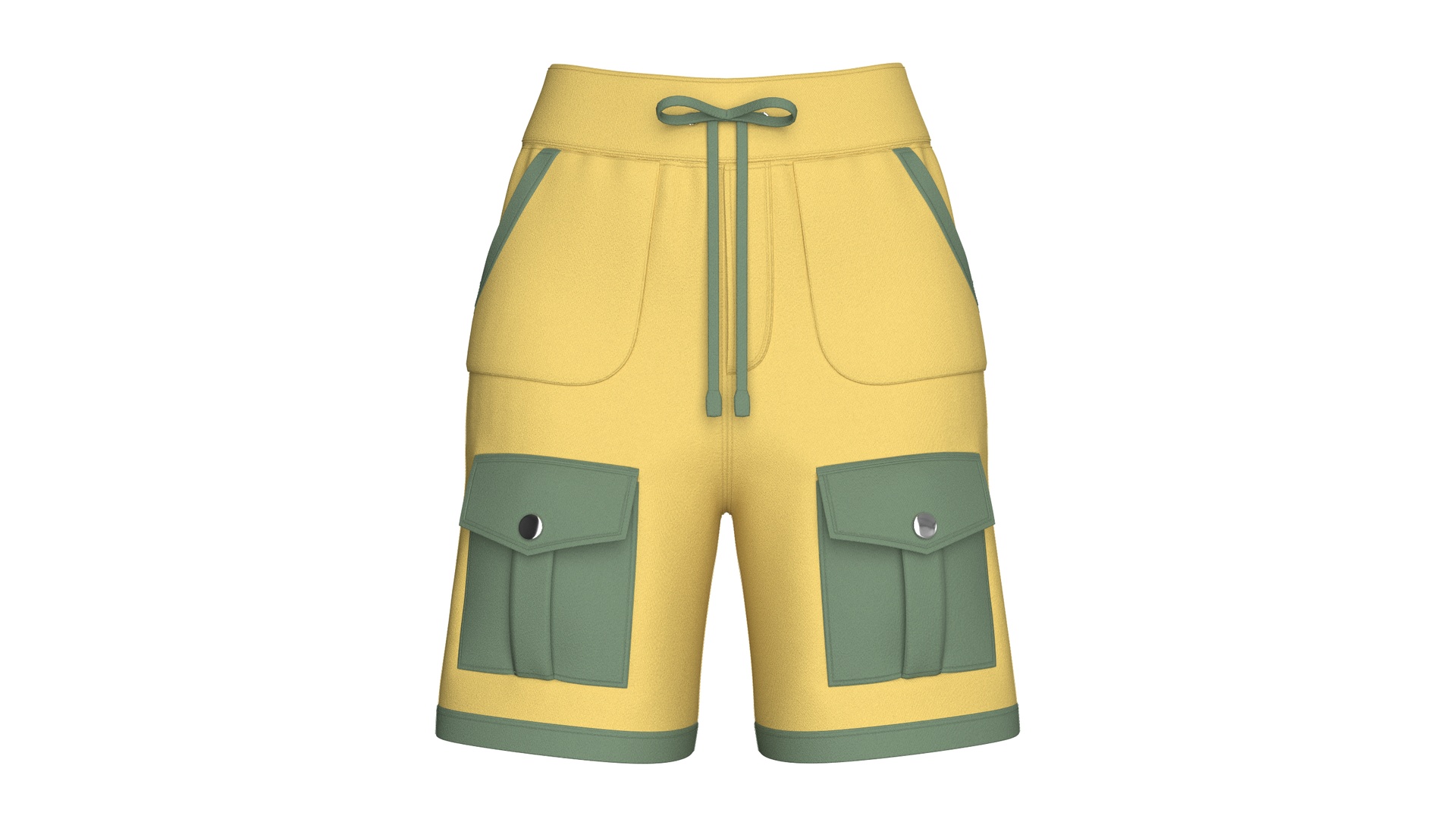 Media 1 for listing Girls Dual Cargo Pocket Shorts With Drawstring | High Poly