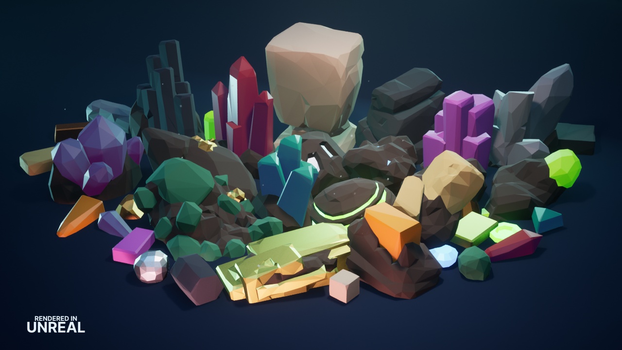 Media 1 for listing Shatter Stone: Low Poly