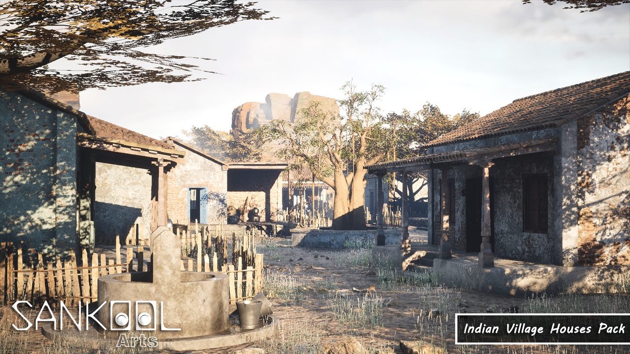 Media 1 for listing Indian Village House Pack - Gameready Asset Pack (Unreal Engine Only)