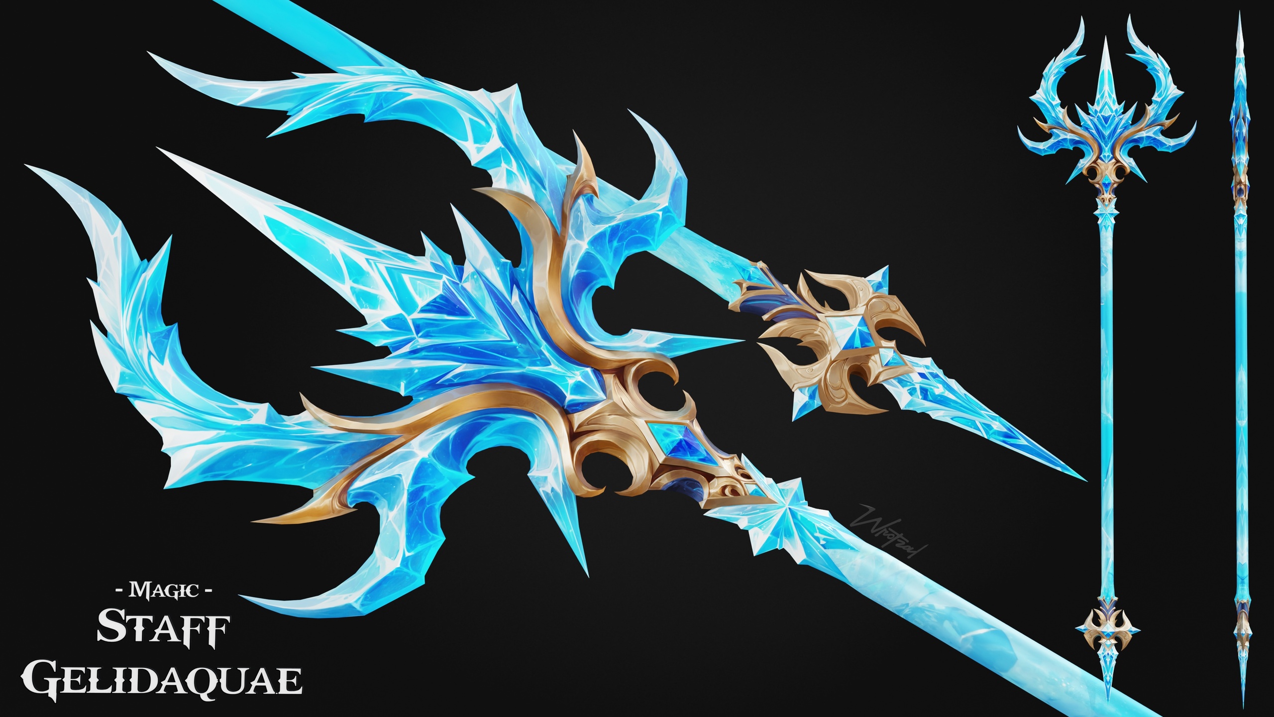 Media 1 for listing Staff Gelidaquae [Stylized Fantasy]