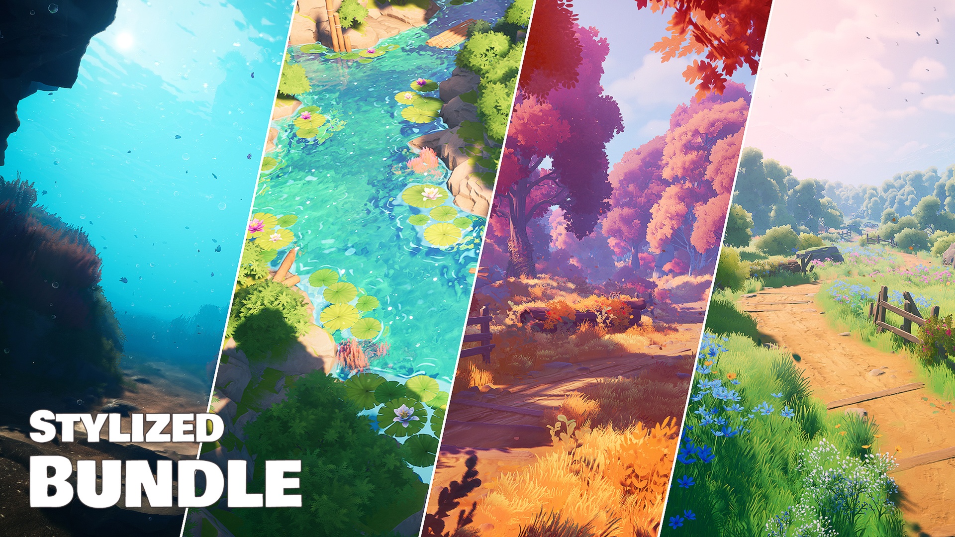 Media 1 for listing Stylized Water & Meadow Bundle