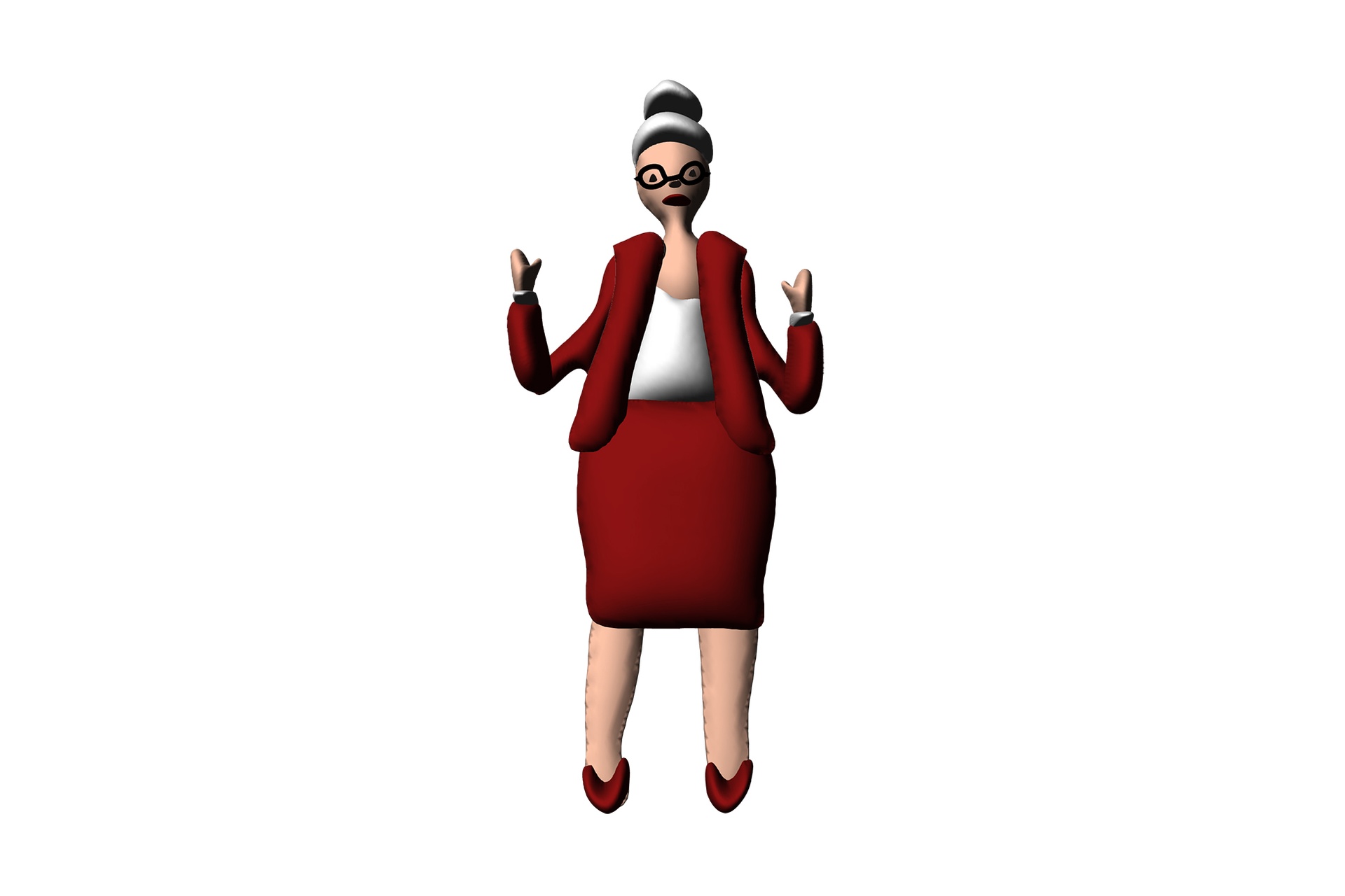 Media 1 for listing Stylized Old woman, grandmother - 2.5D Casual Character