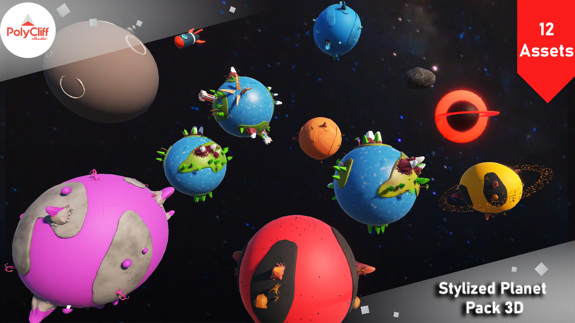 Add Planet Custom Stylized Planet Pack 3D | Fab