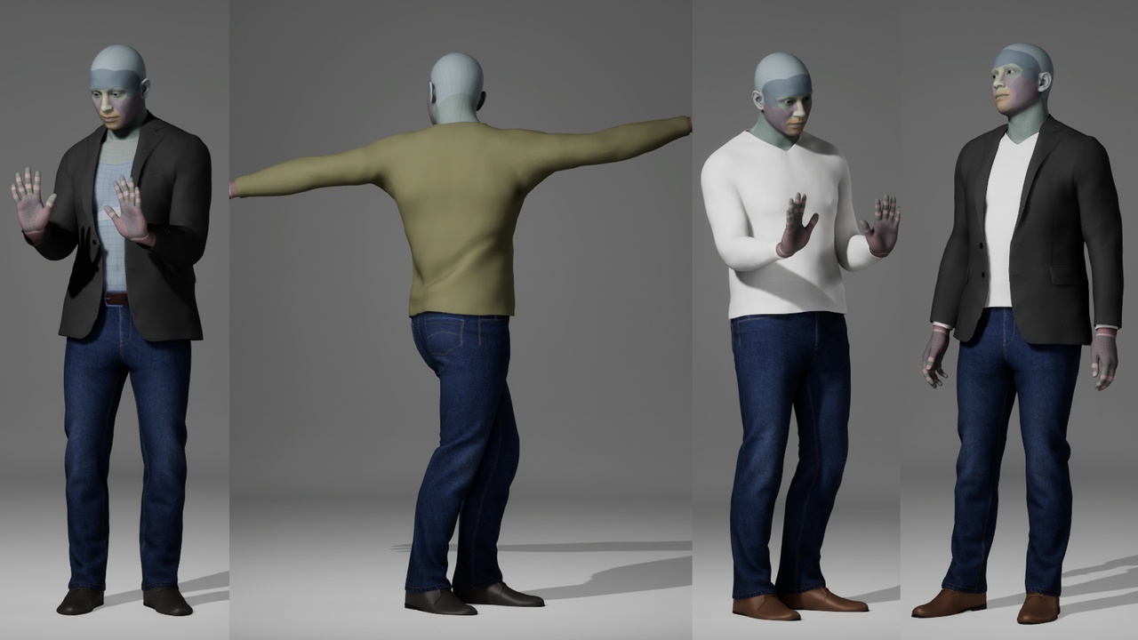 Suits Jeans Casual Wear 4 PieceSet 제품 등록을 위한 미디어 1개