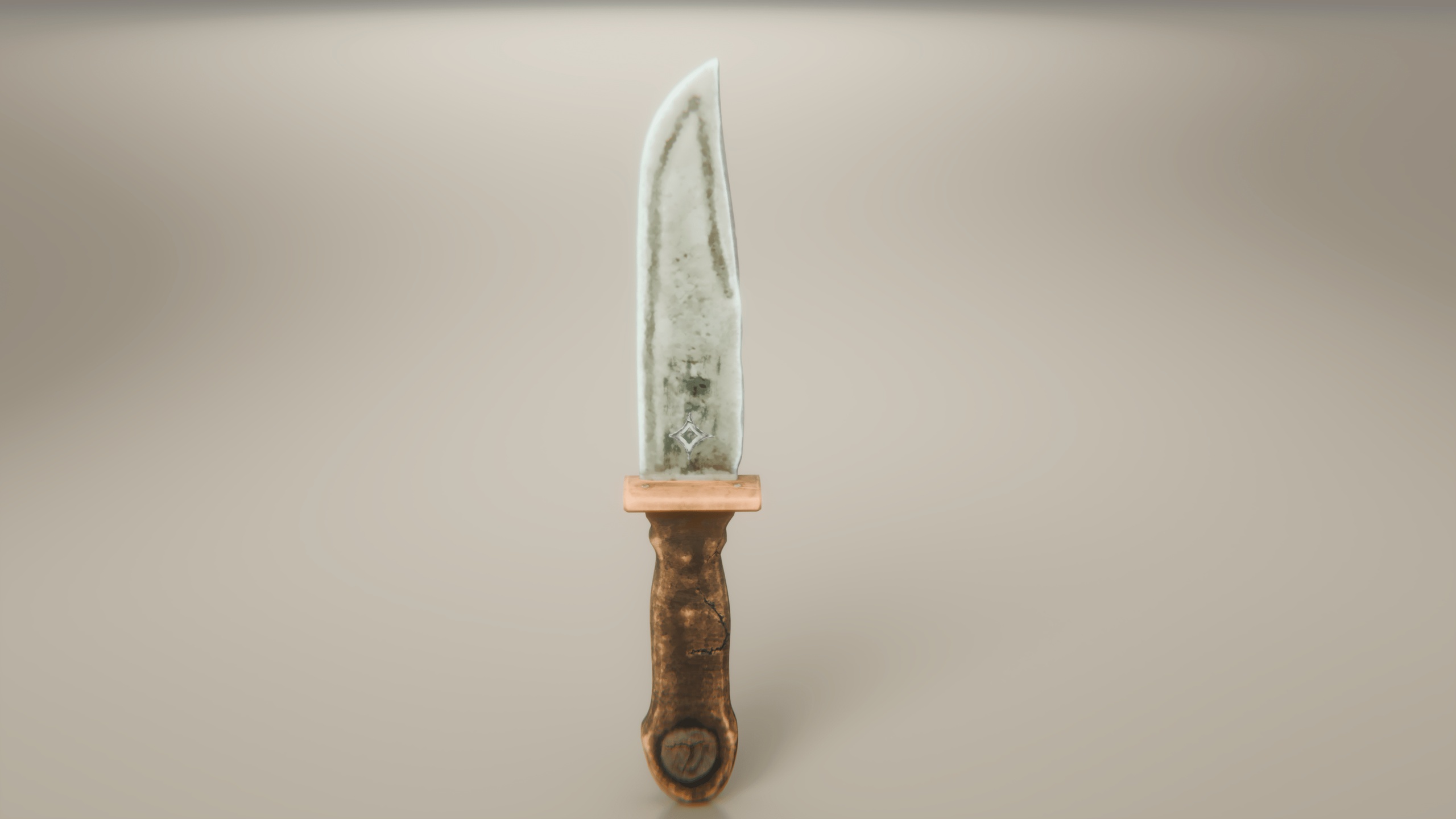 Media 1 for listing Stylized knife vintage wood style