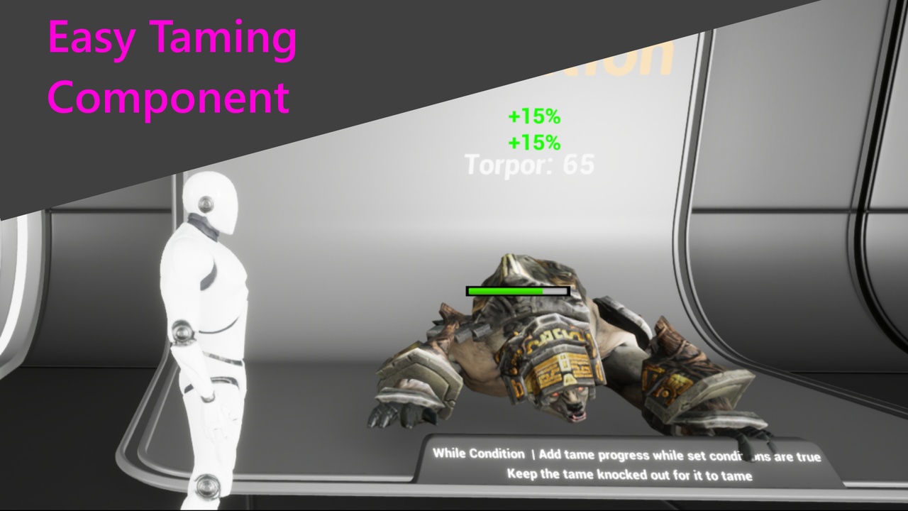 Media 1 for listing Easy Taming Component - Create tame methods for AI, animals, allies, & followers