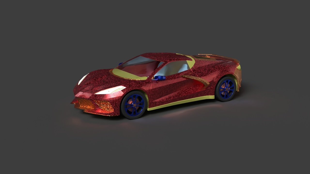 Rigged Red Autonomous Car – animation 3D Model | Fab