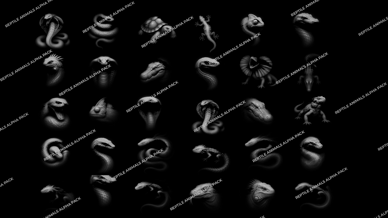 Media 1 for listing Reptilian Creature Alpha Pack | 30 Sculpting Alphas
