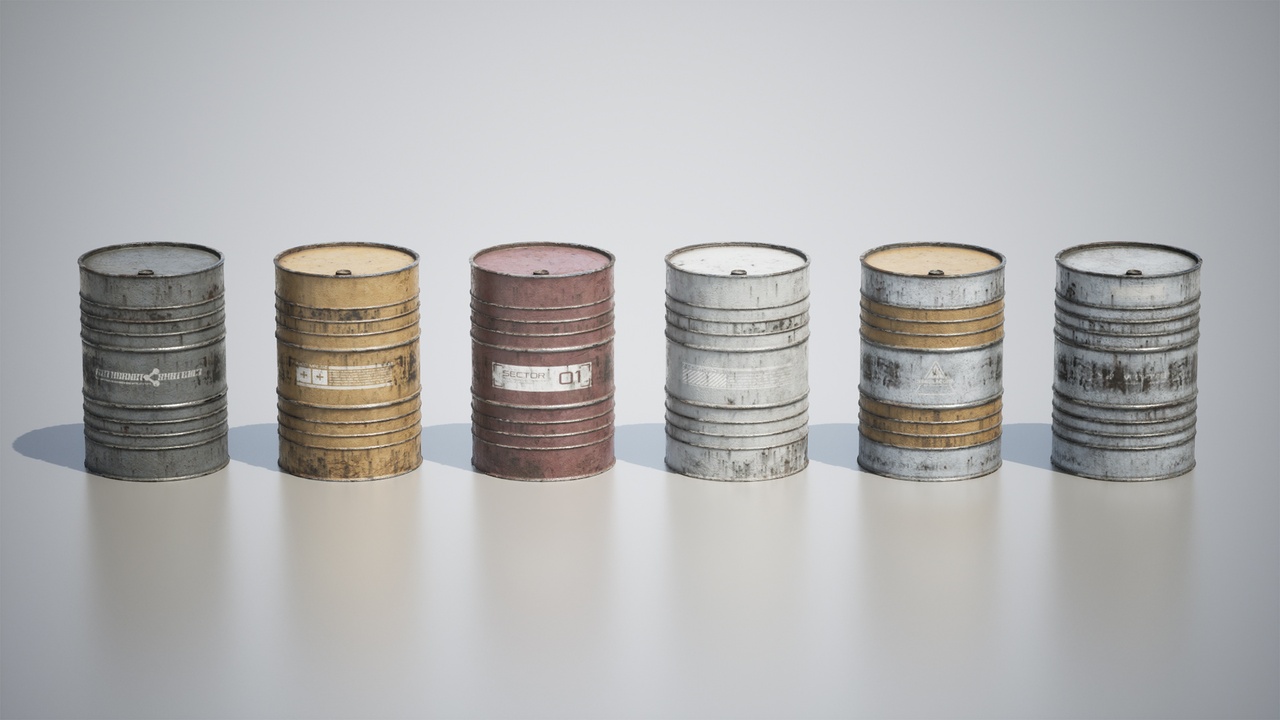 Media 1 for listing Barrel Pack Vol 01 – High-Quality PBR Barrel Collection
