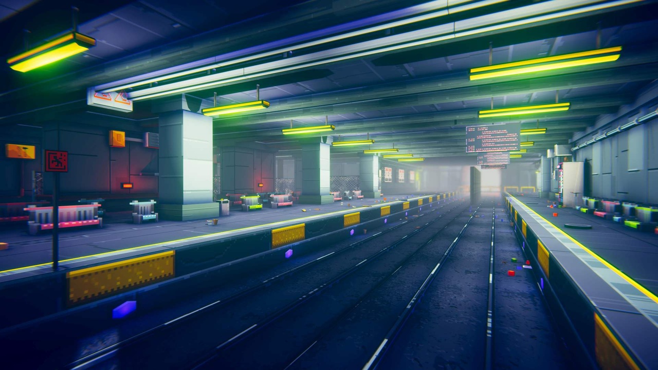 Media 1 for listing Metro - 3D Pixel Art Subway for Boomer FPS VR