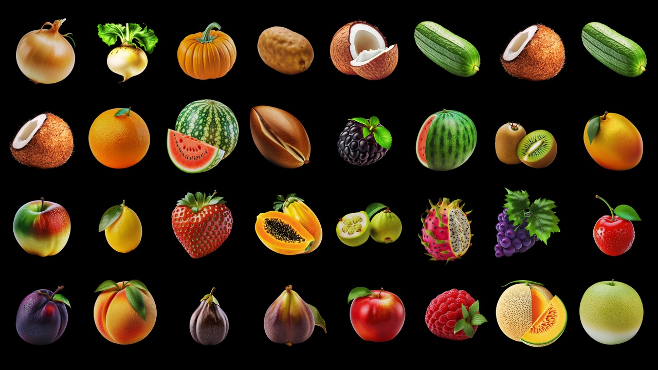 Media 1 for listing Fruit And Vegetables - Icons