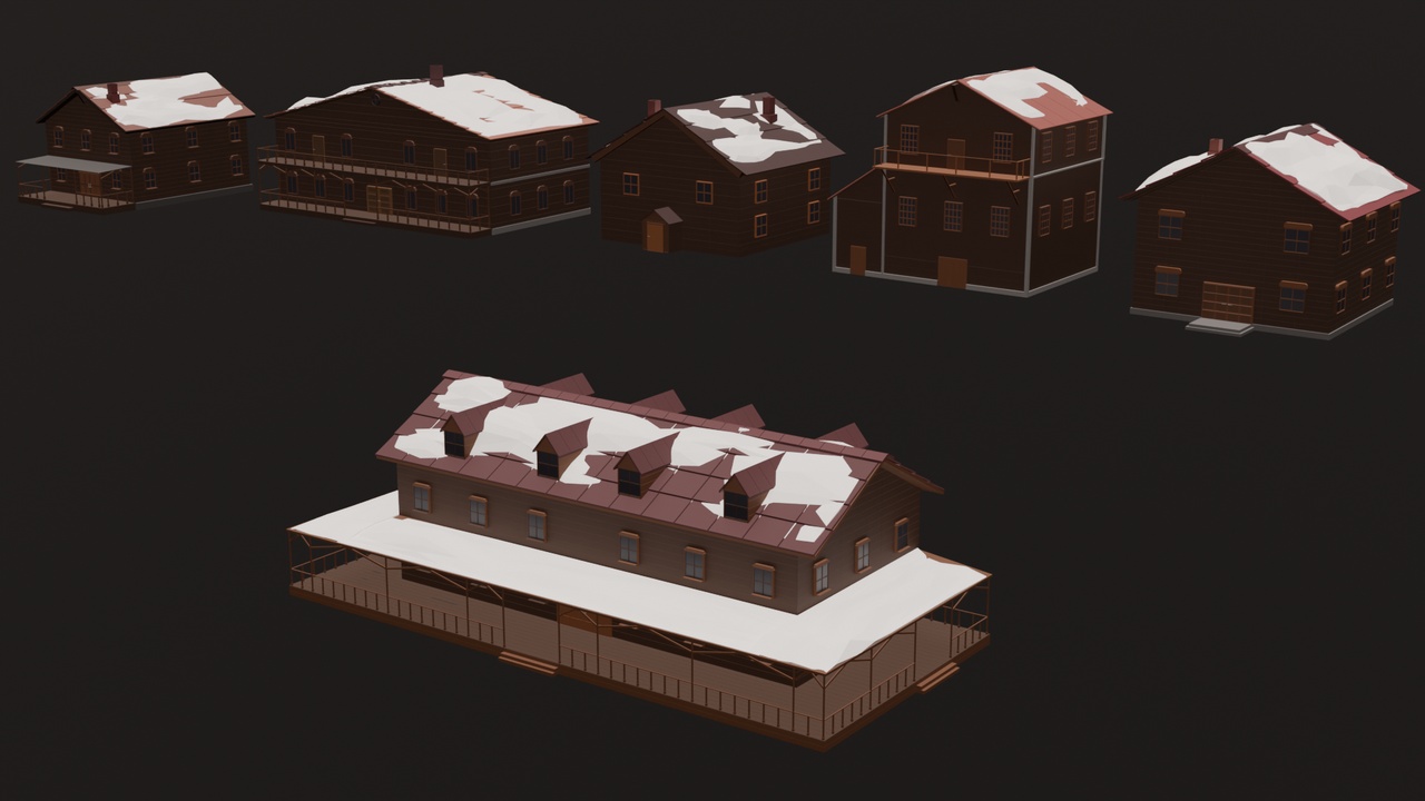 Media 1 for listing Snow-Covered Village