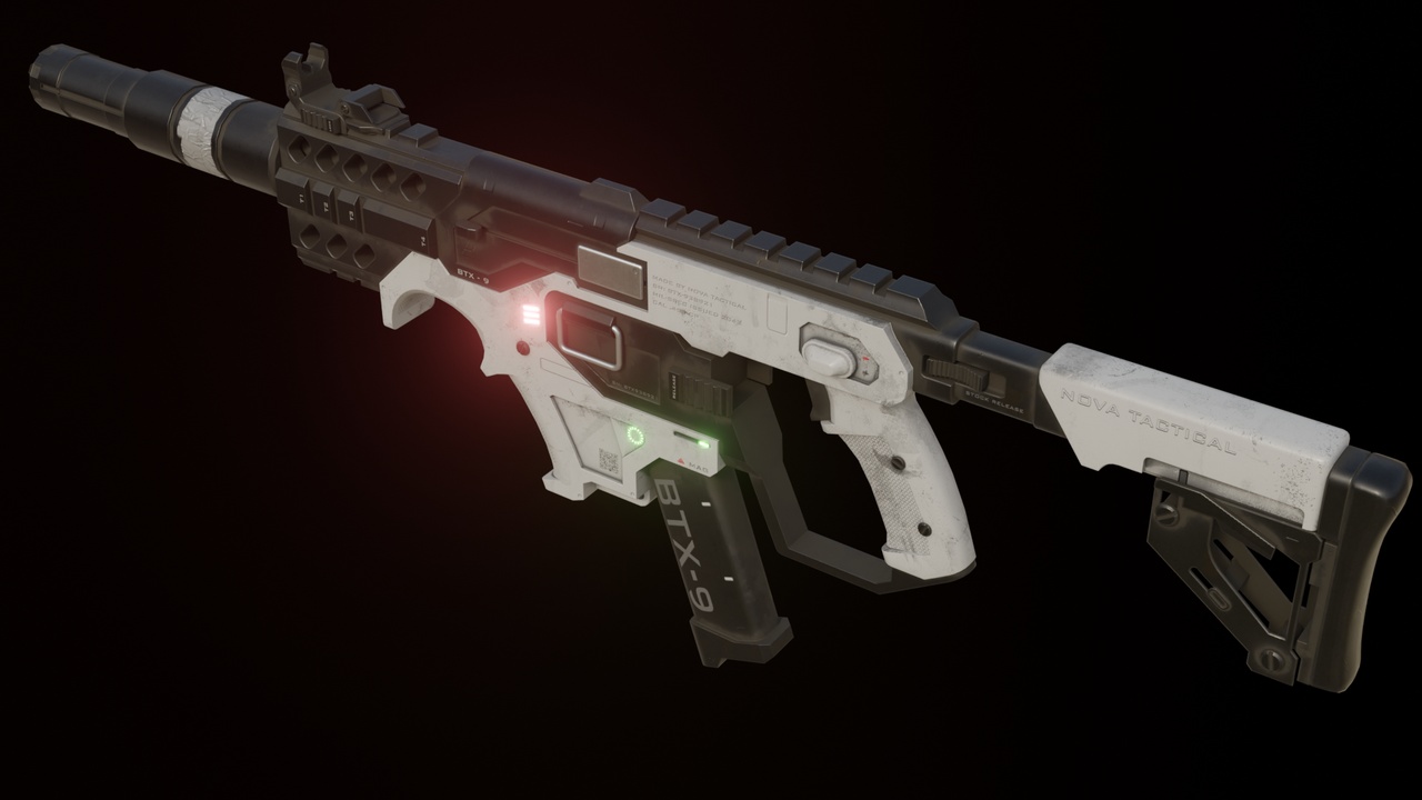 Media 1 for listing 2 Texture Sets - Sci-Fi Submachine Gun SMG Silencer
