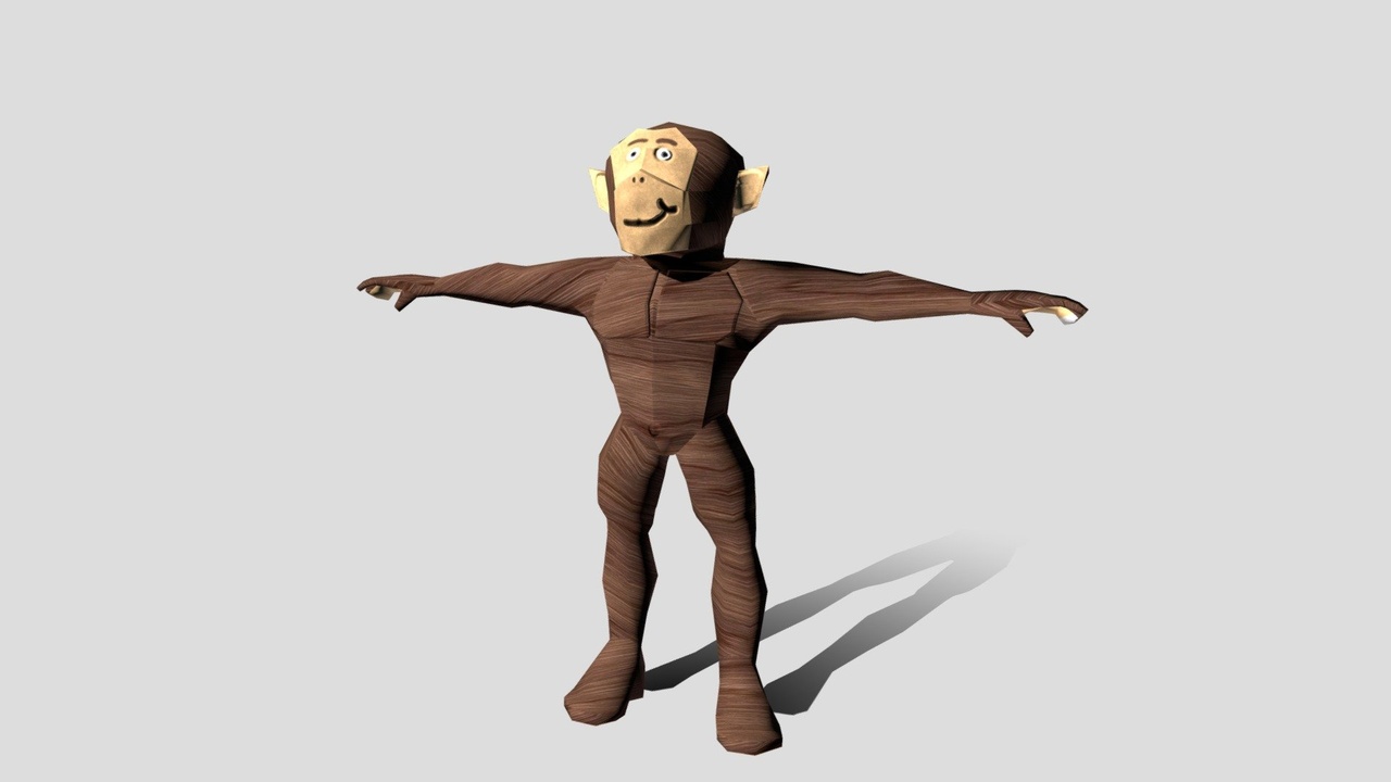 Media 1 for listing low poly chimp