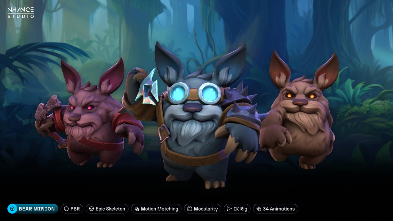 商品 Stylized Modular Bear Minions 的媒体 1