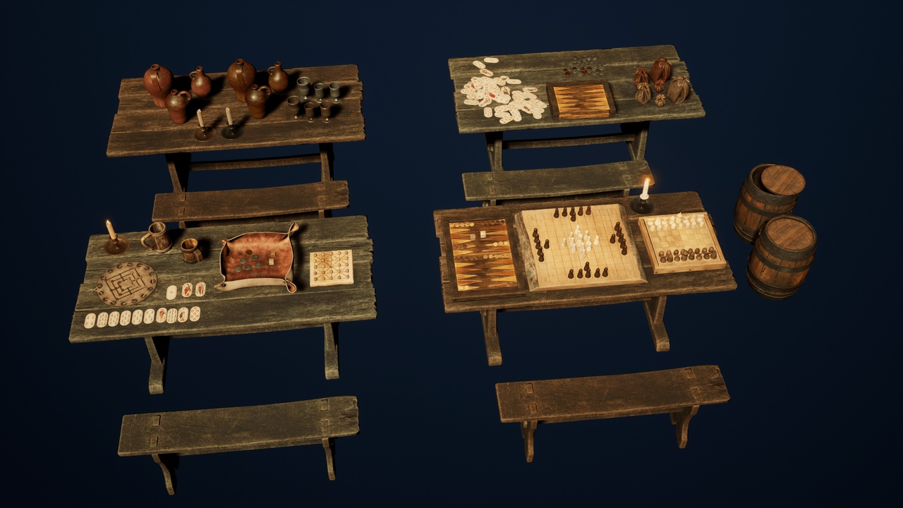Media 1 for listing Medieval Assets Board Games (Medieval Props)