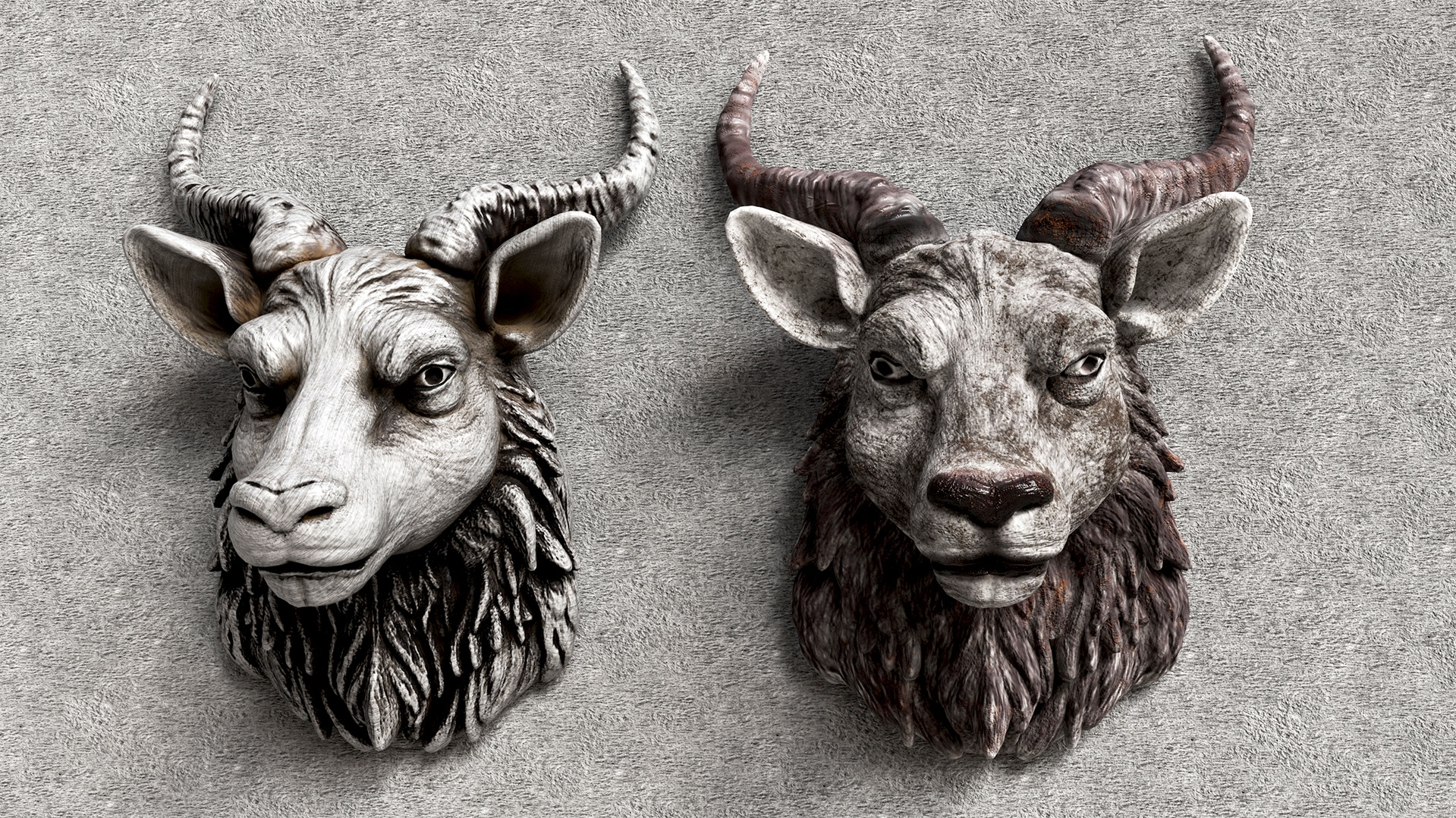 Media 1 for listing Deer Head Sculpture