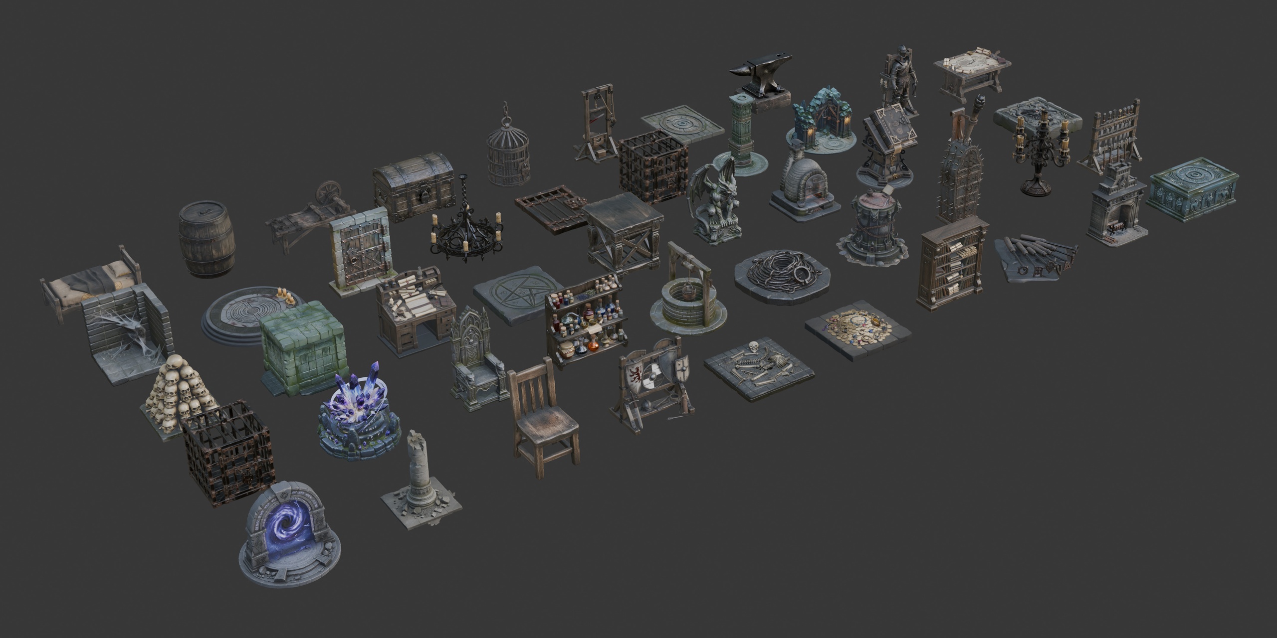 Media 1 for listing dark fantasy environment props