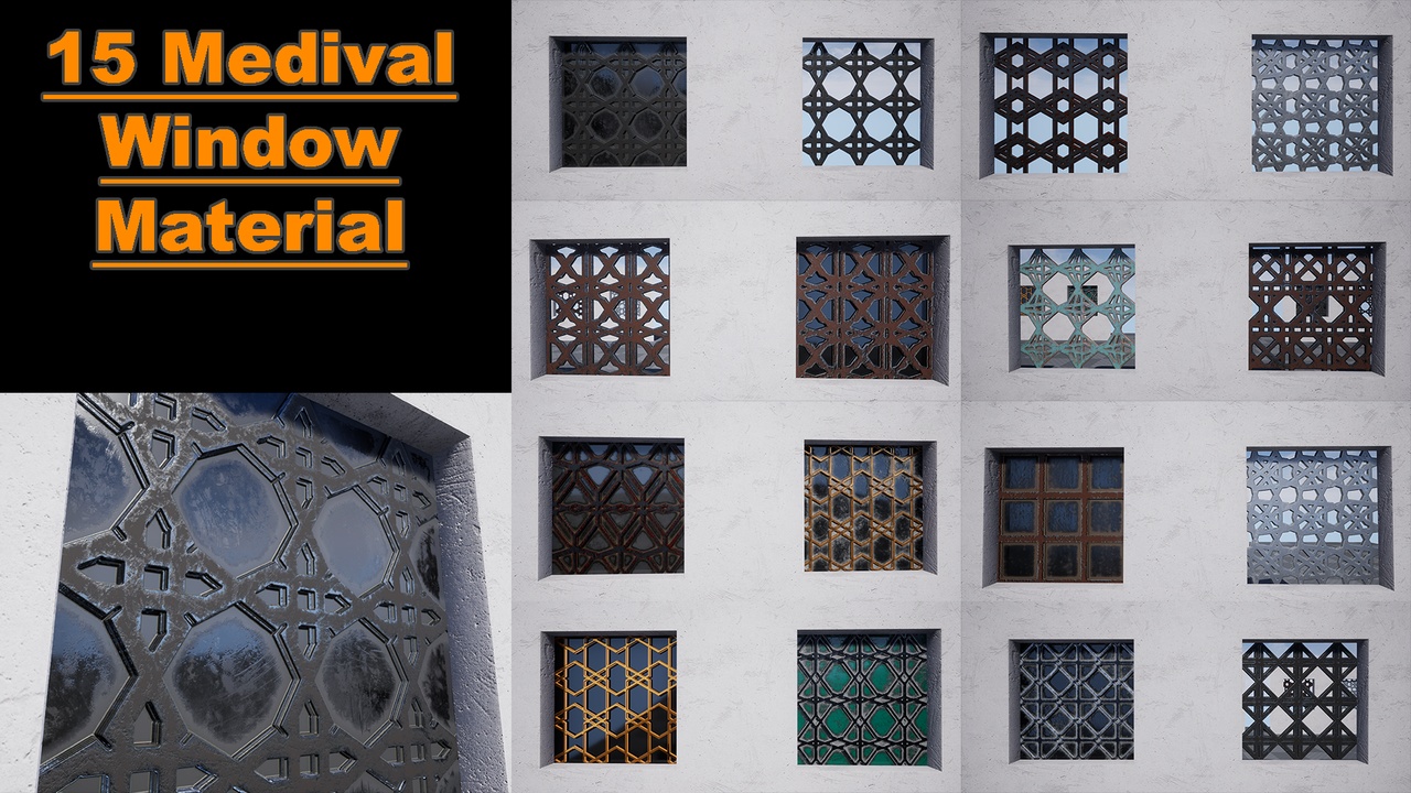 Medieval Window Material Pack | Fab