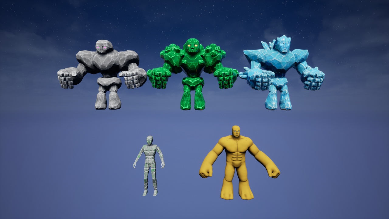 Media 1 for listing Fantasy Character With AI: 5 Golems