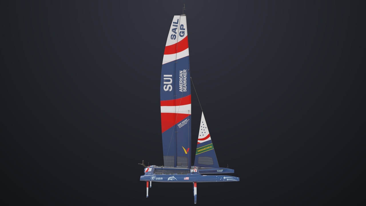 Media 1 for listing Yacht Sailing Boat 02 Blue All PBR Unity UE Textures