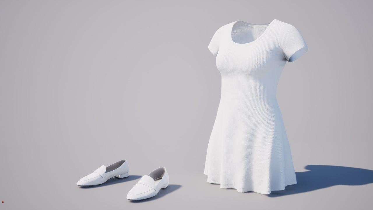 Media 1 for listing Women Summer Dress Outfit - Metahuman Clothes Parametric Outfit PBR