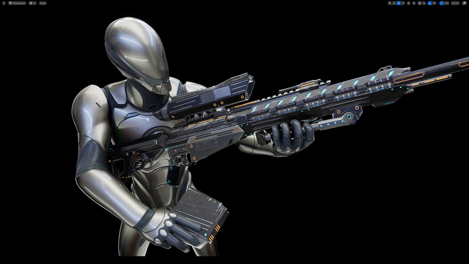 サイクラーライフル　プロップレプリカ SCI-FI SNIPER RIFLE - RAILGUN | Fab