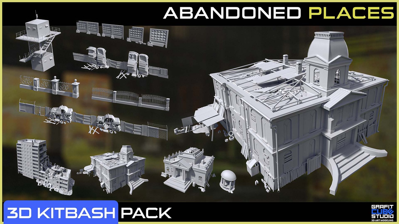 Media 1 for listing Abandoned Places Kitbash Set