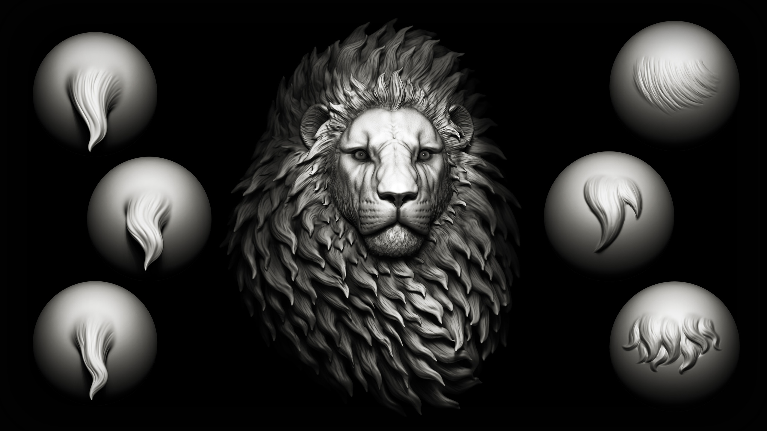 Media 1 for listing Zbrush + Blender - 20 Stylized Fur VDM Brush