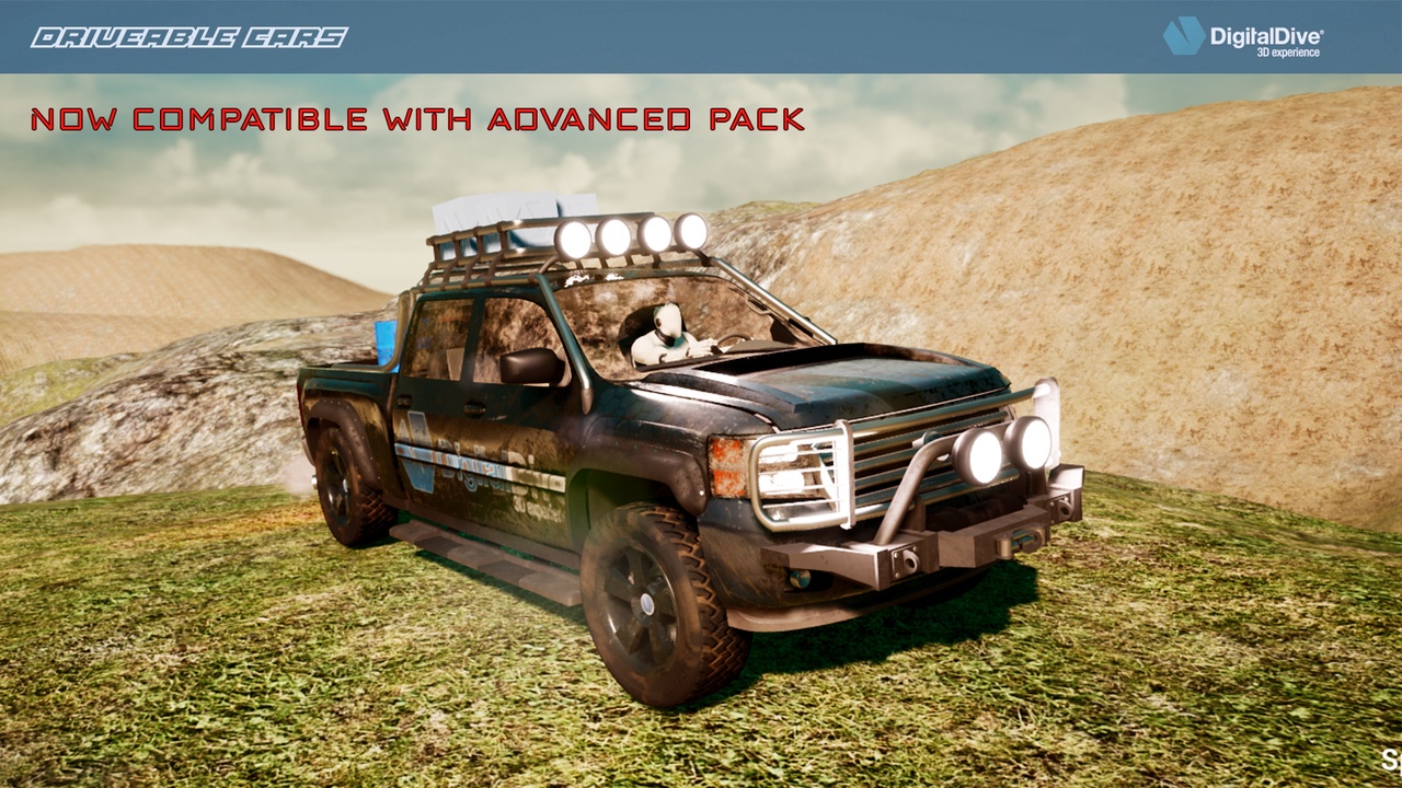 Media 1 for listing Drivable Cars: Pick Up Truck  3D Assets and Blueprints