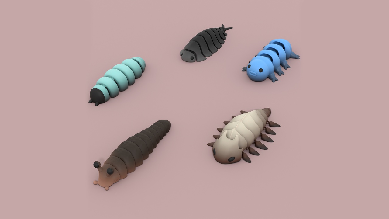 Media 1 for listing Voxel Insect Pack – Cute Low Poly Bug Collection