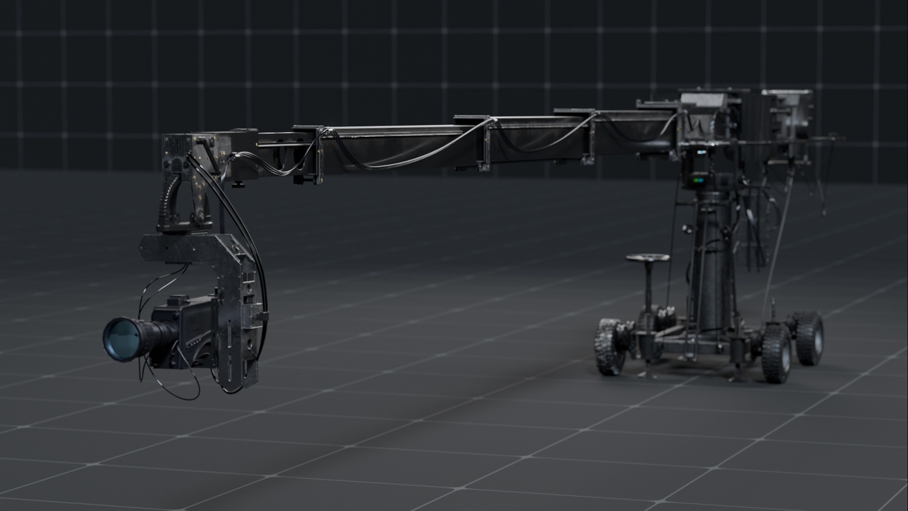 Detailed Studio Camera Crane – High-Poly 3D Model | Fab