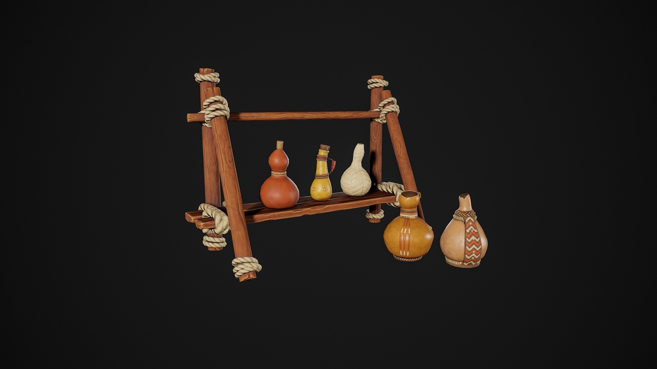 Media 1 for listing African Vases Set - Lowpoly - PBR