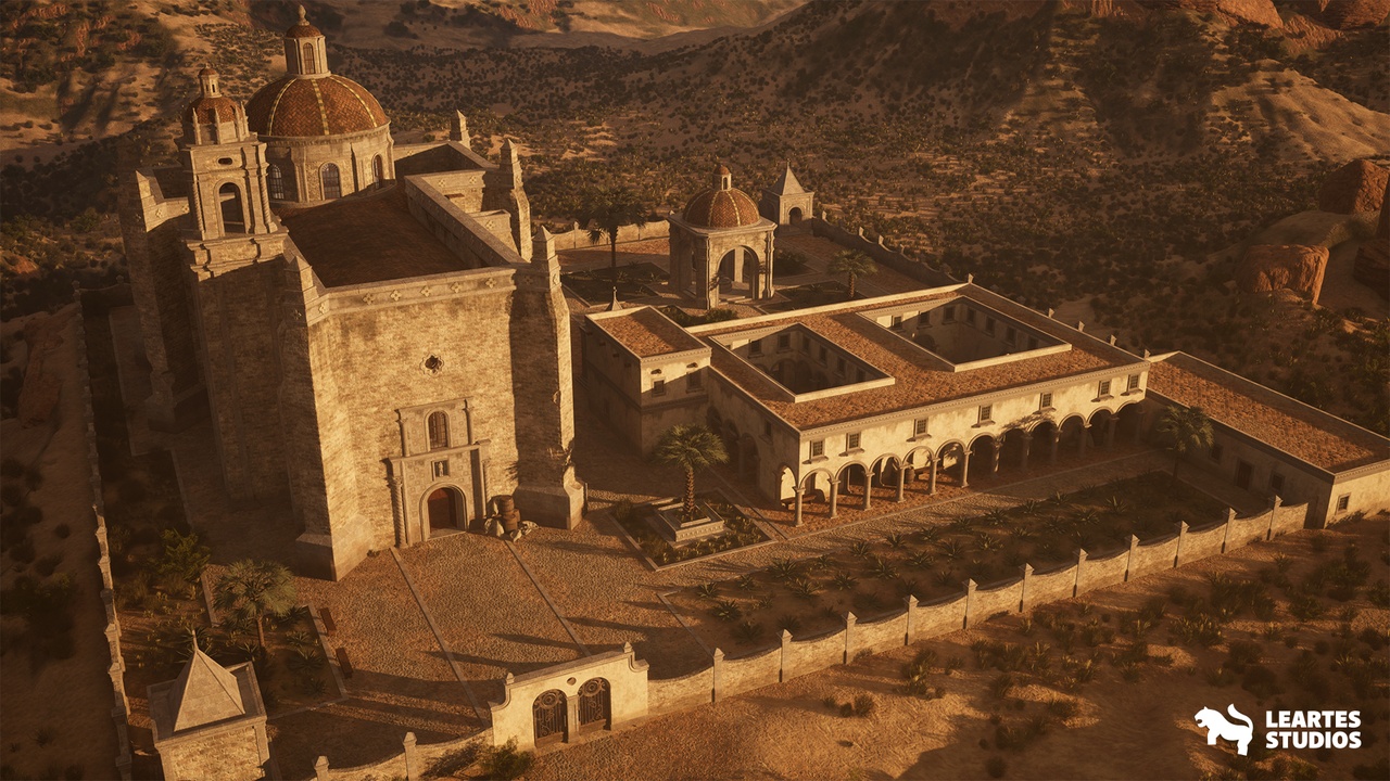 Media 1 for listing Colonial Convent Church Environment ( Church Cathedral Cathedral Mexican 3D )