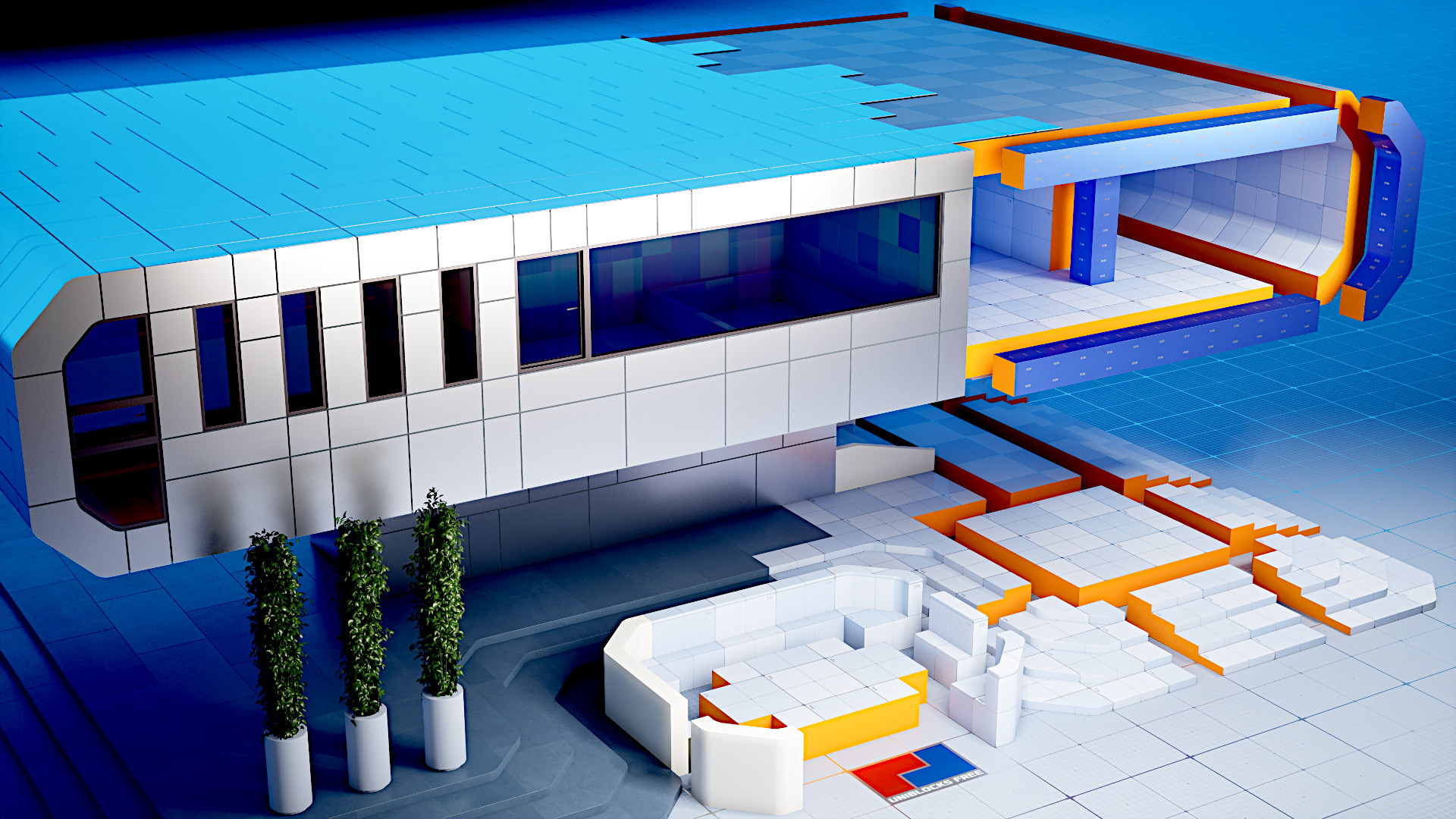 UNIBLOCKS FREE [modular houses, buildings, constructions] | Fab