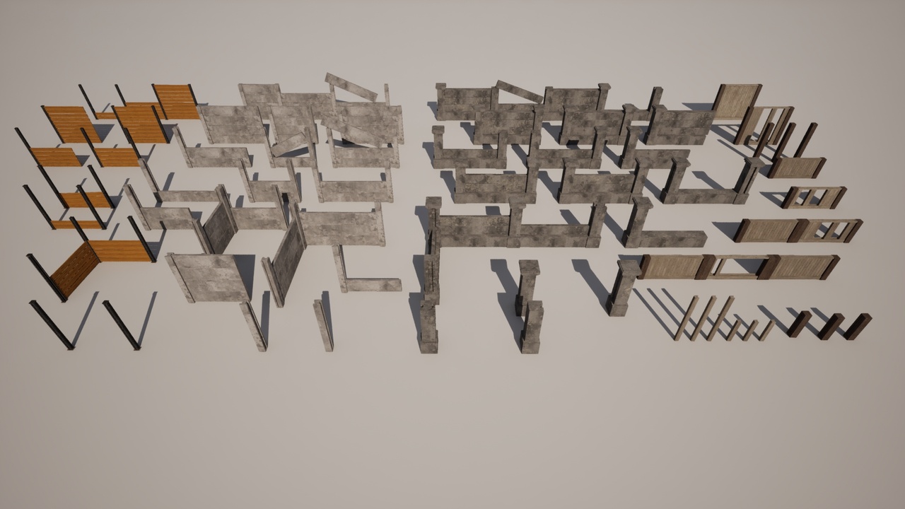 Media 1 for listing Modular Walls and Fencing - Concrete & Wood Kit