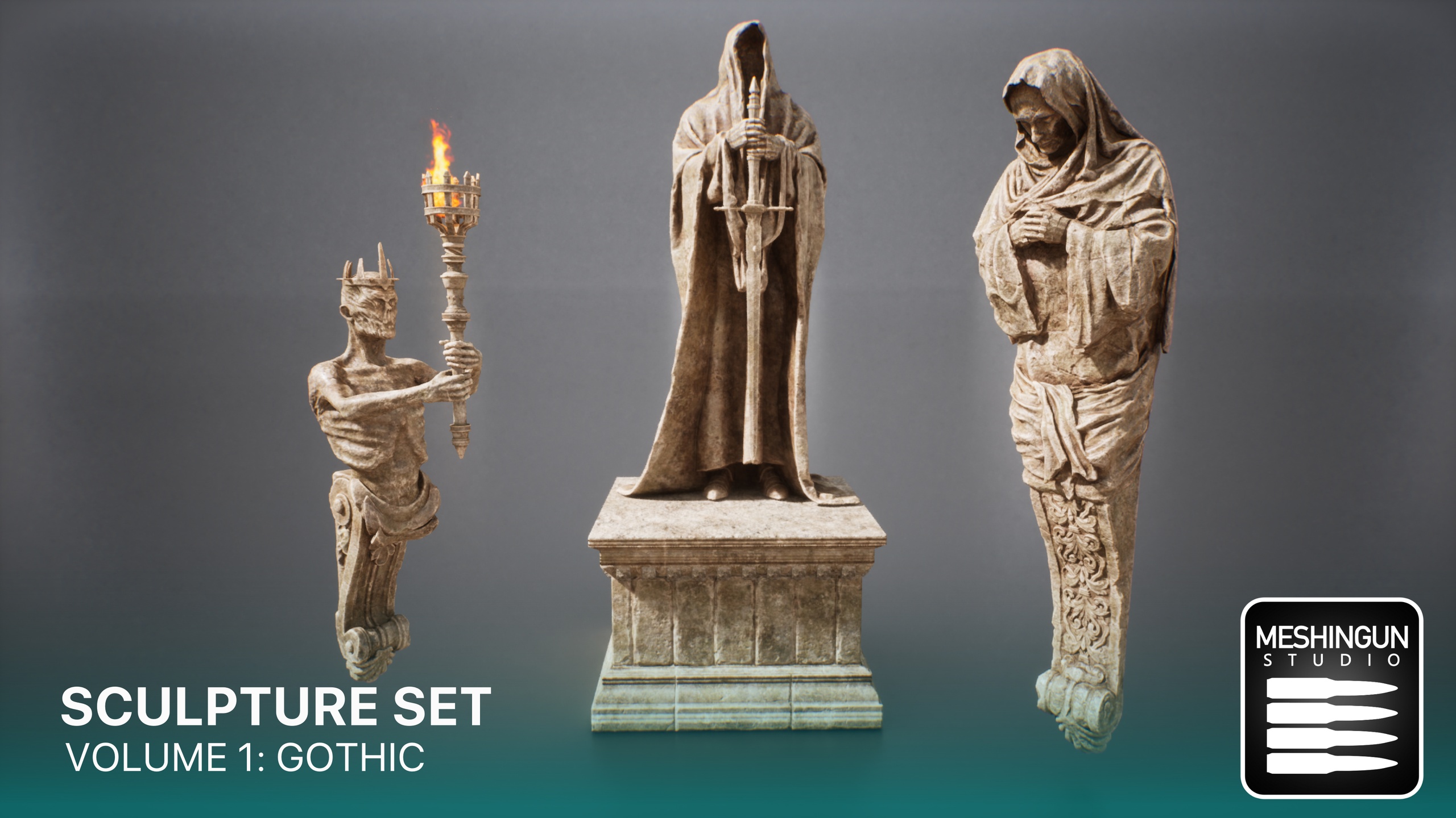 Media 1 for listing Sculpture Set - V.01: Gothic
