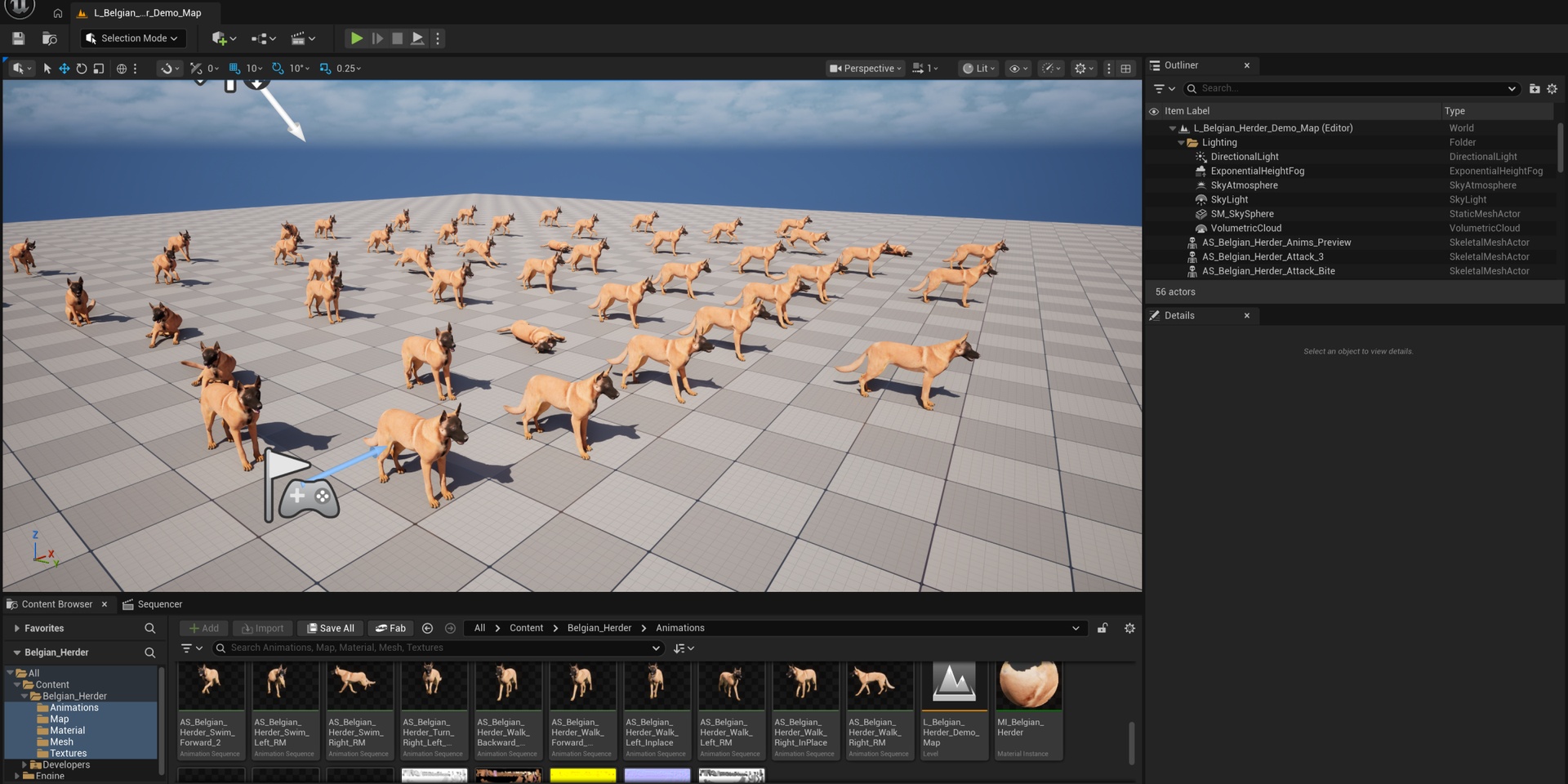 Media 1 for listing Belgian Herder Dog (Game Ready)