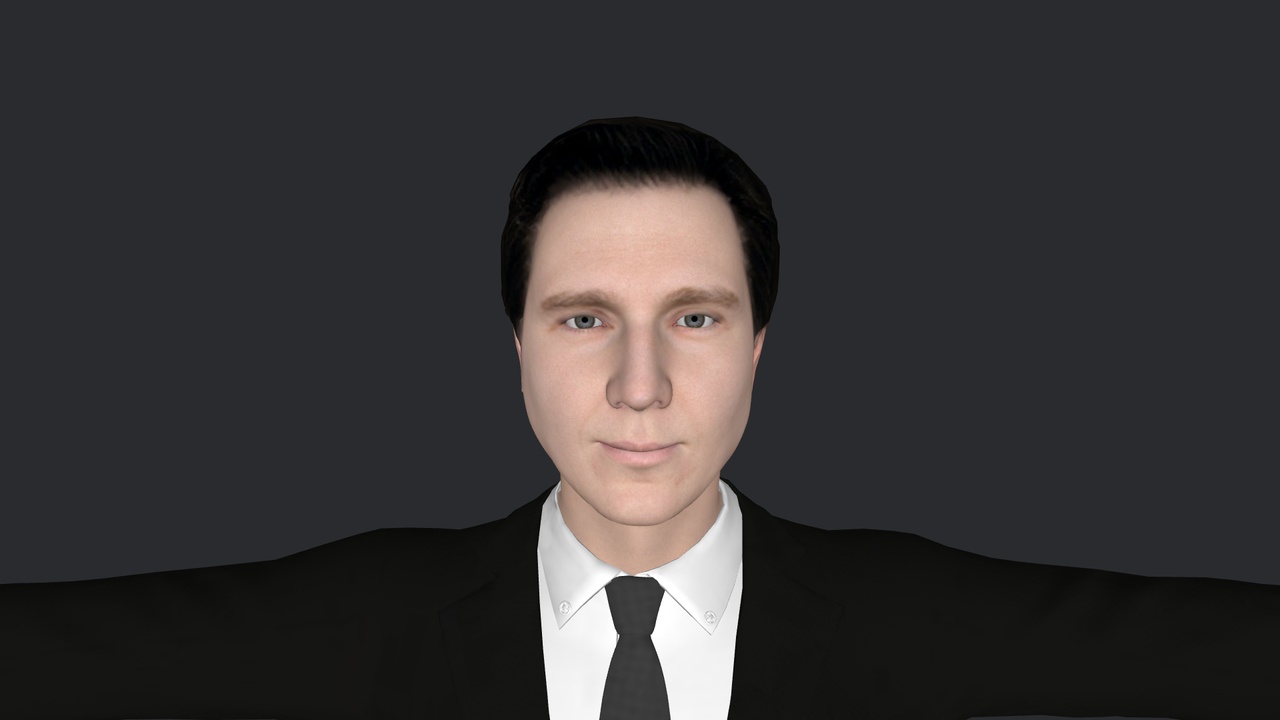 Media 1 for listing Paul Dano Hyper Realistic Full Body Fully Rigged 3D Character