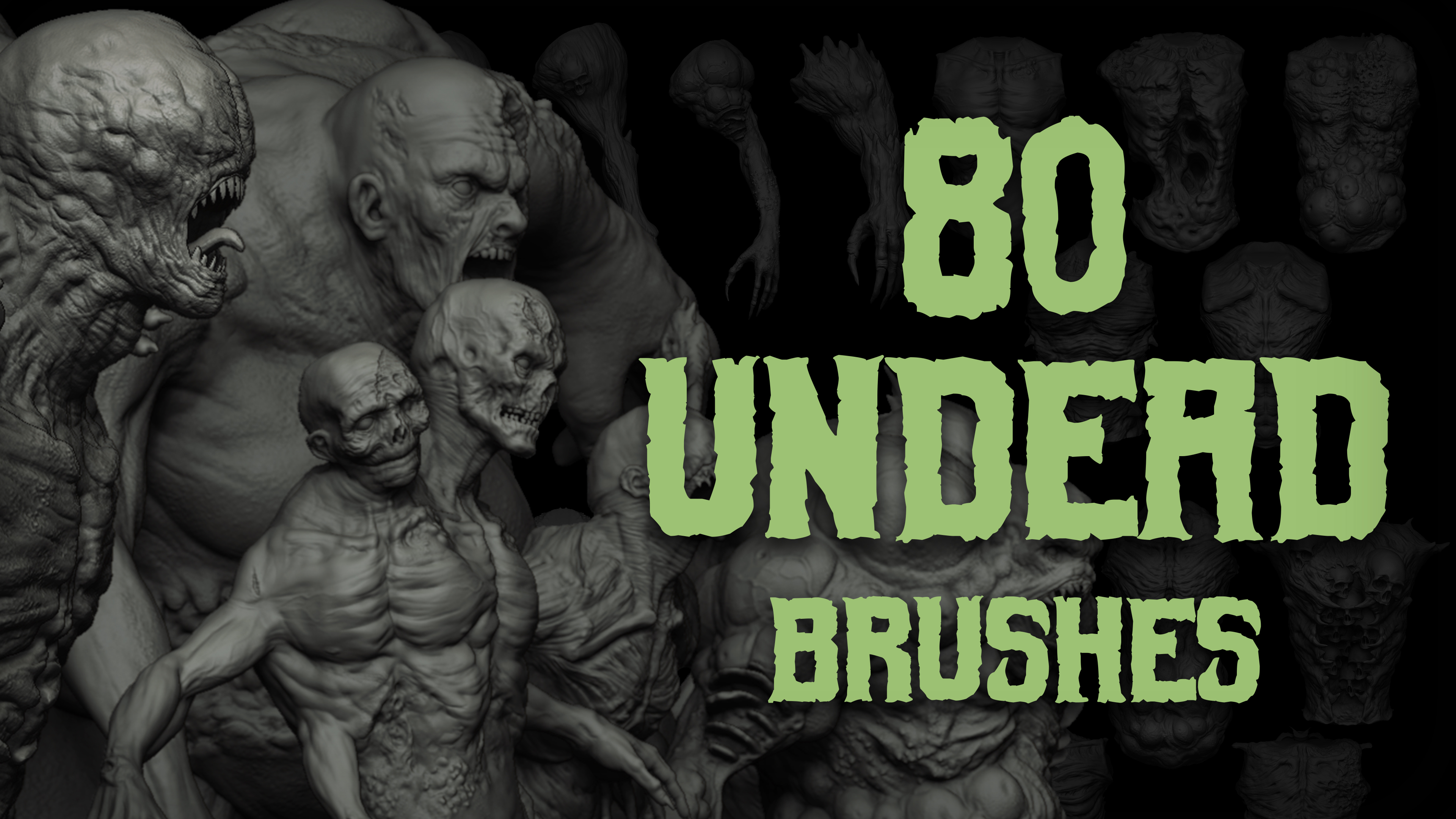 80 Undead Creature IMM Brush mega Pack | Fab
