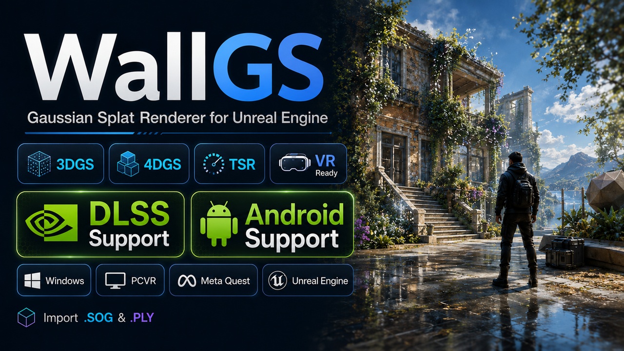 Media 1 for listing WallGS - Gaussian Splat Renderer