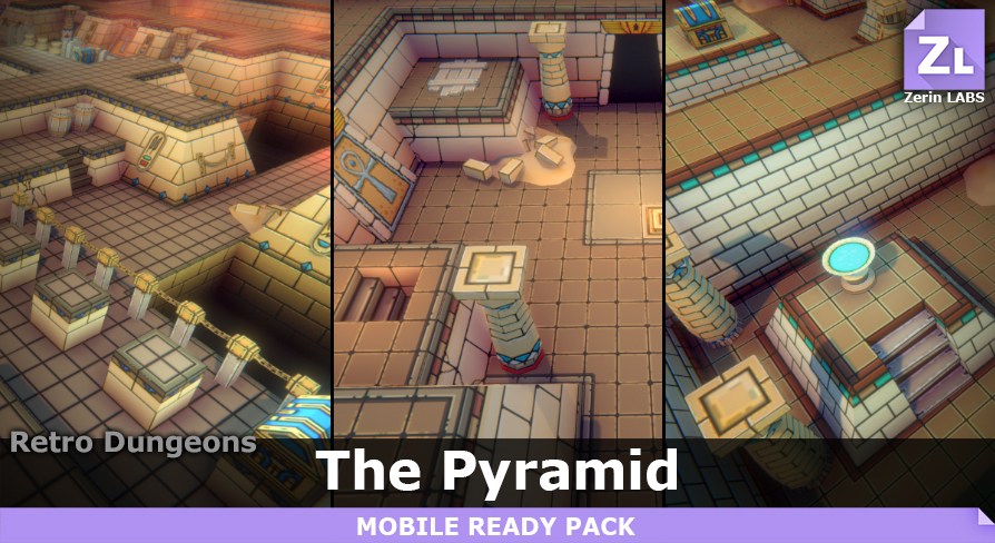 Pyramid Dungeon Ragna Ancient Pyramid Dungeon Kit - Lowpoly Modular Assets [Mobile & Indie ...