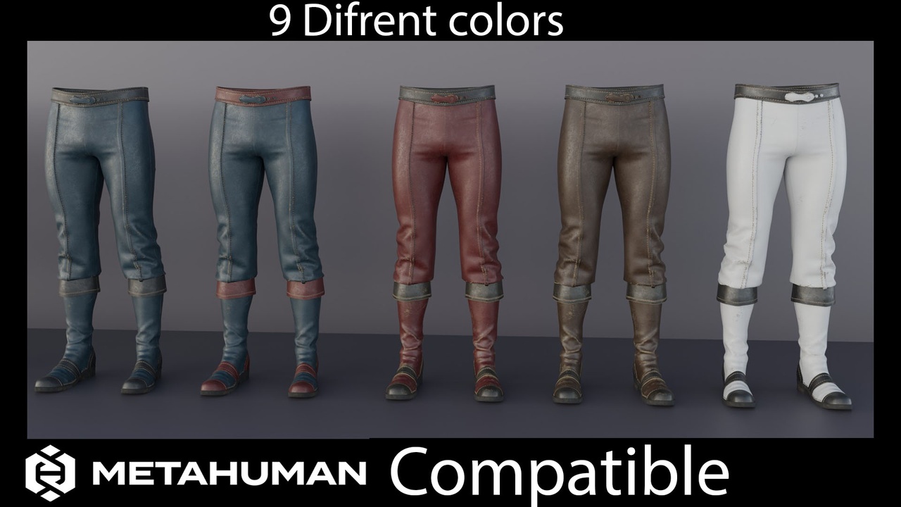 Media 1 for listing Medieval Leather Trousers with Boots